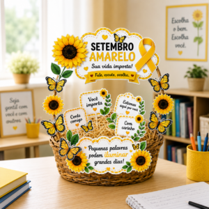 DECORAÇÃO DA CESTA SETEMBRO AMARELO 💛